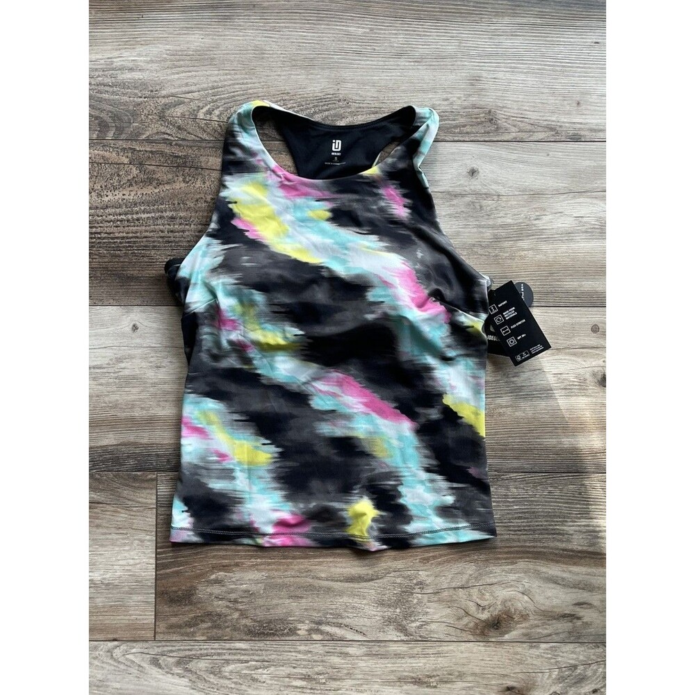 Ideology Women's Sports Bra Tank Top Workout NWT Size Small Padded Tie Dye